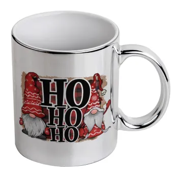 Ho ho ho, Κούπα κεραμική, ασημένια καθρέπτης, 330ml