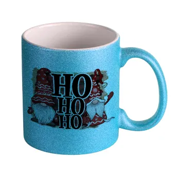 Ho ho ho, Κούπα Σιέλ Glitter που γυαλίζει, κεραμική, 330ml