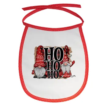 Ho ho ho, Σαλιάρα μωρού αλέκιαστη με κορδόνι Κόκκινη