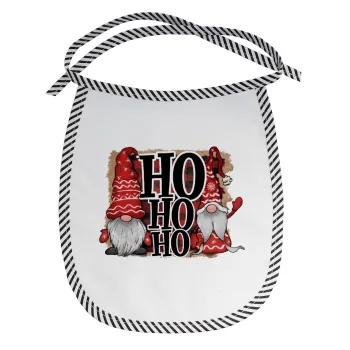 Ho ho ho, Σαλιάρα μωρού αλέκιαστη με κορδόνι Μαύρη