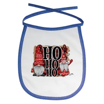 Ho ho ho, Σαλιάρα μωρού αλέκιαστη με κορδόνι Μπλε