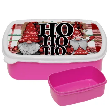 Ho ho ho, ΡΟΖ παιδικό δοχείο φαγητού (lunchbox) πλαστικό (BPA-FREE) Lunch Βox M18 x Π13 x Υ6cm