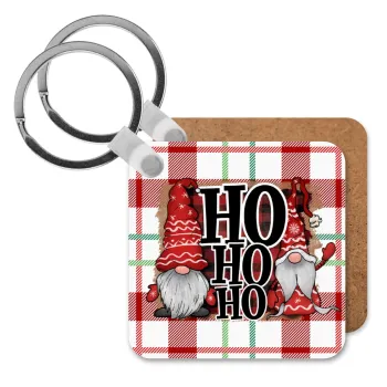 Ho ho ho, Μπρελόκ Ξύλινο τετράγωνο MDF