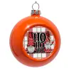 Orange Christmas tree ornament bauble 8cm