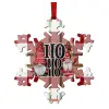 Christmas ornament wooden snowflake 9cm