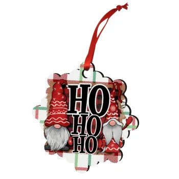 Ho ho ho, Στολίδι Χριστουγεννιάτικο στολίδι snowflake ξύλινο 7.5cm