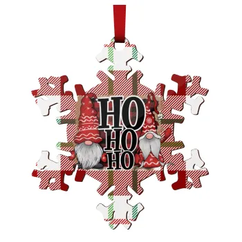 Ho ho ho, Στολίδι Χριστουγεννιάτικο στολίδι νιφάδα ξύλινο 9cm