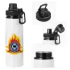 Metal water bottle with safety cap, aluminum 850ml