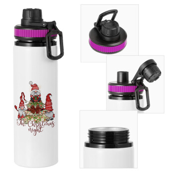 Oh Christmas Night, Metallic water bottle with safety lid, 850ml aluminum