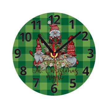 Oh Christmas Night, Ρολόι τοίχου γυάλινο (20cm)