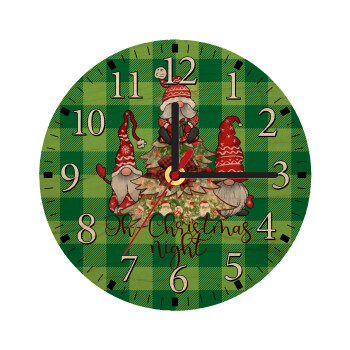 Oh Christmas Night, Ρολόι τοίχου ξύλινο plywood (20cm)