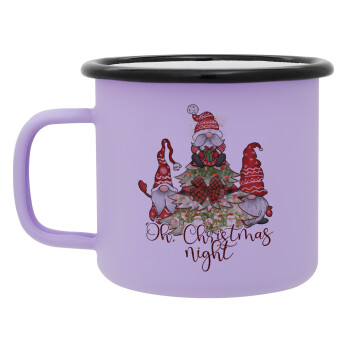 Oh Christmas Night, Κούπα Μεταλλική εμαγιέ ΜΑΤ Light Pastel Purple 360ml