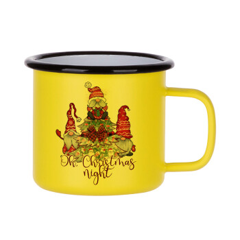 Oh Christmas Night, Metallic enamel MATT Yellow cup 360ml
