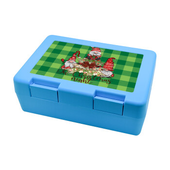 Oh Christmas Night, Children's cookie container LIGHT BLUE 185x128x65mm (BPA free plastic)
