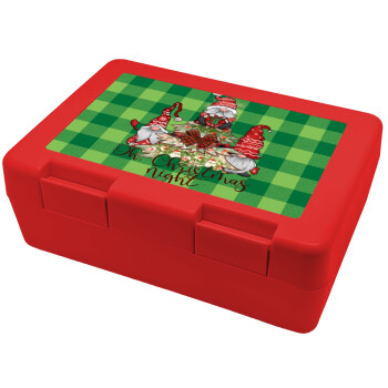 Oh Christmas Night, Children's cookie container RED 185x128x65mm (BPA free plastic)