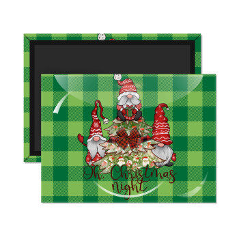 Oh Christmas Night, Ορθογώνιο μαγνητάκι ψυγείου διάστασης 9x6cm