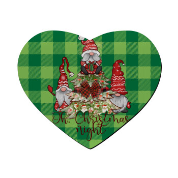 Oh Christmas Night, Mousepad καρδιά 23x20cm