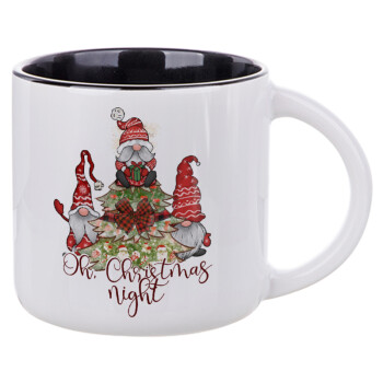 Oh Christmas Night, Κούπα κεραμική 400ml Λευκή/Μαύρη