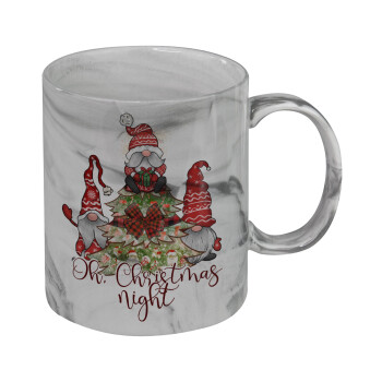 Oh Christmas Night, Mug ceramic marble style, 330ml