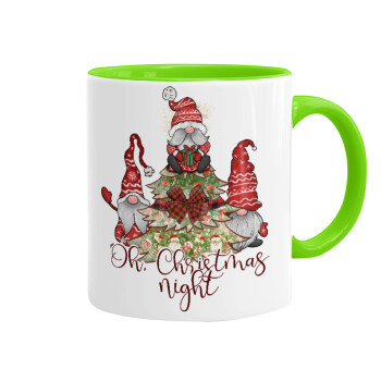Oh Christmas Night, Mug colored light green, ceramic, 330ml