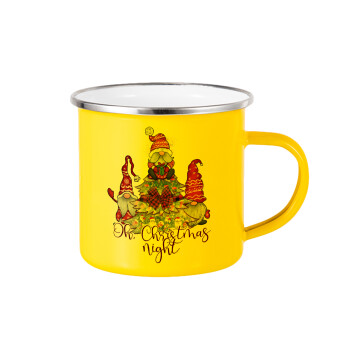 Oh Christmas Night, Yellow Enamel Metallic Cup 360ml