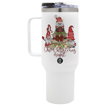 Oh Christmas Night, Mega Stainless steel Tumbler with lid, double wall 1,2L