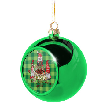 Oh Christmas Night, Χριστουγεννιάτικη μπάλα δένδρου Πράσινη 8cm