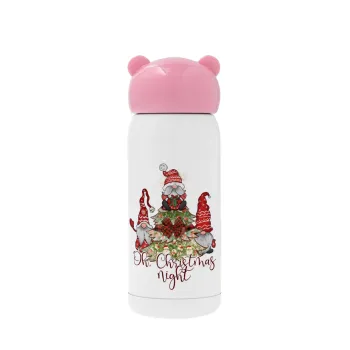 Oh Christmas Night, Pink stainless steel thermal flask, 320ml