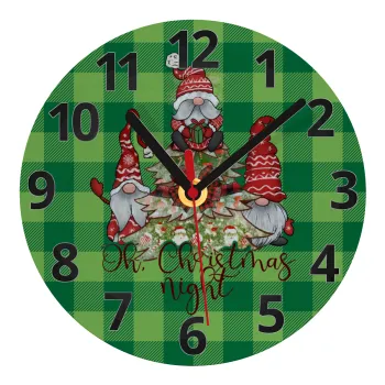 Oh Christmas Night, Ρολόι τοίχου γυάλινο (20cm)