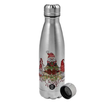 Oh Christmas Night, Metallic water bottle, stainless steel, 750ml