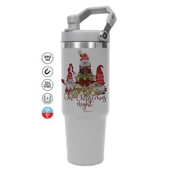 Oh Christmas Night, ΓΚΡΙ χρώματος Θερμός Ανοξείδωτο 890ml (30oz) με χερούλι