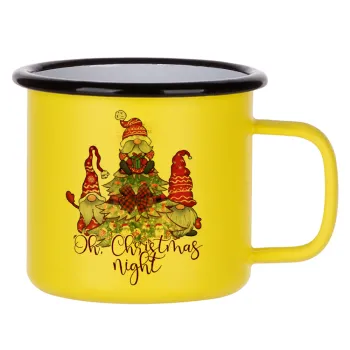 Oh Christmas Night, Metallic enamel MATT Yellow cup 360ml