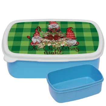 Oh Christmas Night, ΜΠΛΕ παιδικό δοχείο φαγητού (lunchbox) πλαστικό (BPA-FREE) Lunch Βox M18 x Π13 x Υ6cm