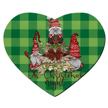 Oh Christmas Night, Mousepad καρδιά 23x20cm