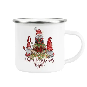 Oh Christmas Night, Metallic enamel cup white 360ml