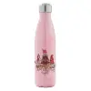 Μεταλλικό παγούρι θερμός Ροζ Ιριδίζον (Stainless steel), διπλού τοιχώματος, 500ml