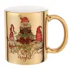 Mug ceramic, gold mirror, 330ml
