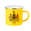 Yellow Enamel Metallic Cup 360ml