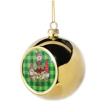 Oh Christmas Night, Golden Christmas tree ball ornament 8cm