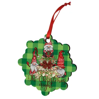 Oh Christmas Night, Στολίδι Χριστουγεννιάτικο στολίδι snowflake ξύλινο 7.5cm