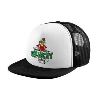 Grinch Feeling Extra Grinchy Today, Καπέλο Soft Trucker με Δίχτυ Black/White 