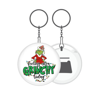 Grinch Feeling Extra Grinchy Today, Μπρελόκ μεταλλικό 5cm με ανοιχτήρι