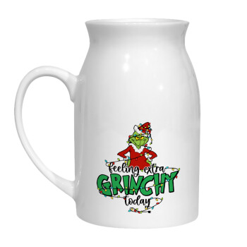 Grinch Feeling Extra Grinchy Today, Milk Jug (450ml) (1pcs)