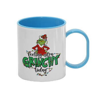 Grinch Feeling Extra Grinchy Today, Κούπα (πλαστική) (BPA-FREE) Polymer Μπλε για παιδιά, 330ml