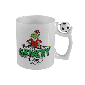 Grinch Feeling Extra Grinchy Today, Κούπα με μπάλα ποδασφαίρου , 330ml