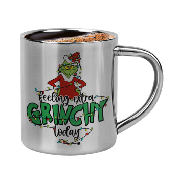 Grinch Feeling Extra Grinchy Today, Κουπάκι μεταλλικό διπλού τοιχώματος για espresso (220ml)