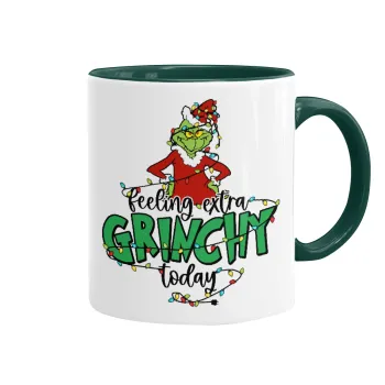 Grinch Feeling Extra Grinchy Today, Mug colored green, ceramic, 330ml