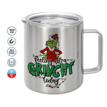 Grinch Feeling Extra Grinchy Today, Mug Stainless steel double wall 300ml