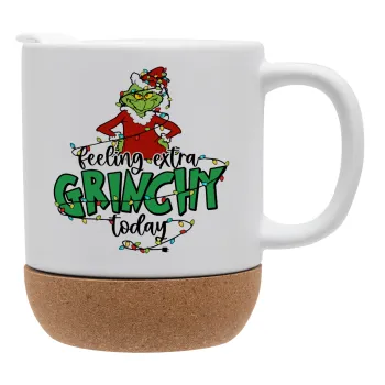 Grinch Feeling Extra Grinchy Today, Ceramic coffee mug Cork (MAT), 330ml