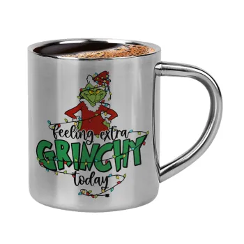 Grinch Feeling Extra Grinchy Today, Κουπάκι μεταλλικό διπλού τοιχώματος για espresso (220ml)